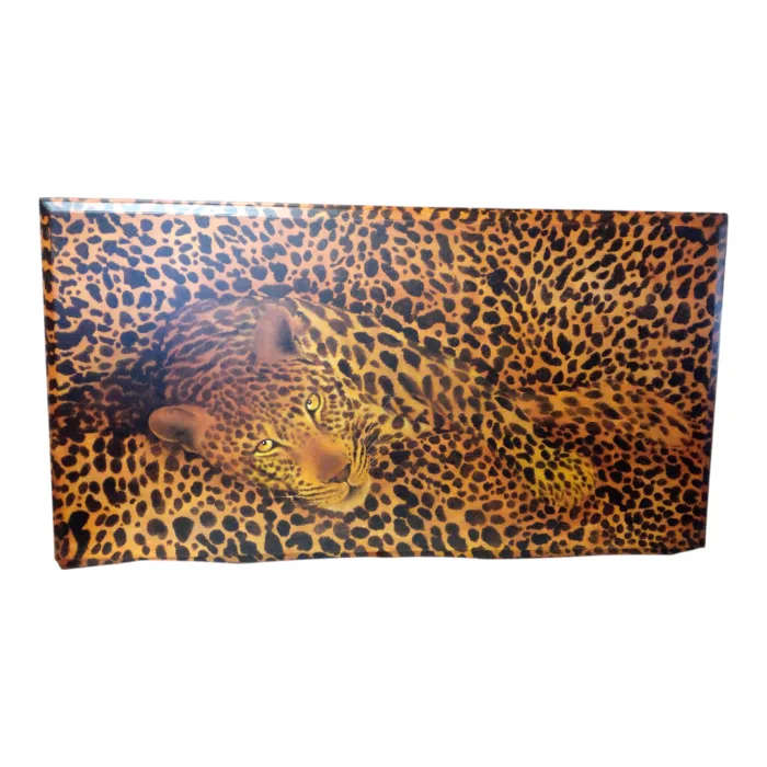 Tavolo Stile Chippendale Dipinto leopardo - Primi Anni '900 - Legno di faggio Massello - immagine 6